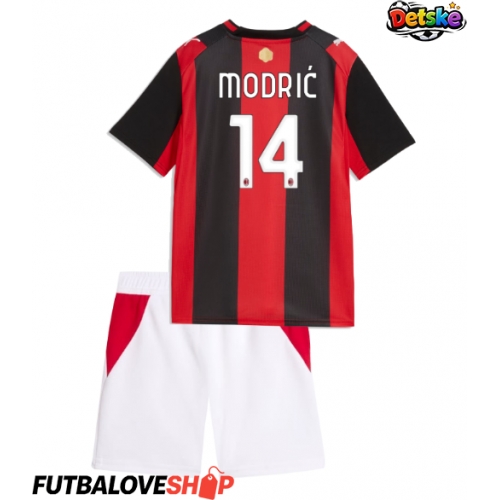 Dres AC Milan Luka Modric #14 Domáci pre deti 2026-27 Krátky Rukáv (+ trenírky)